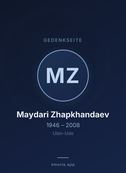 Gedenkportrait von Maydari Zhapkhandaev