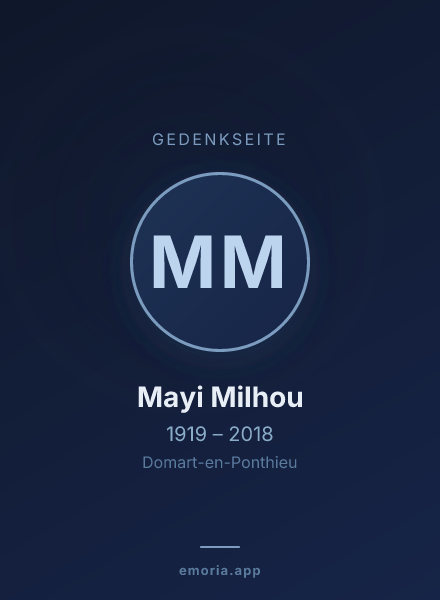 Gedenkportrait von Mayi Milhou