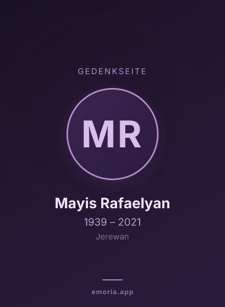 Gedenkportrait von Mayis Rafaelyan