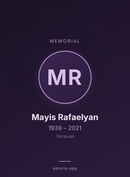 Memorial portrait of Mayis Rafaelyan