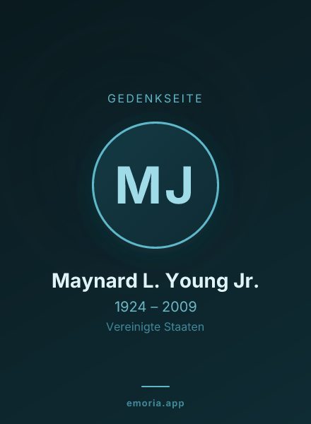 Gedenkportrait von Maynard L. Young Jr.