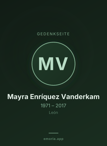 Gedenkportrait von Mayra Enríquez Vanderkam