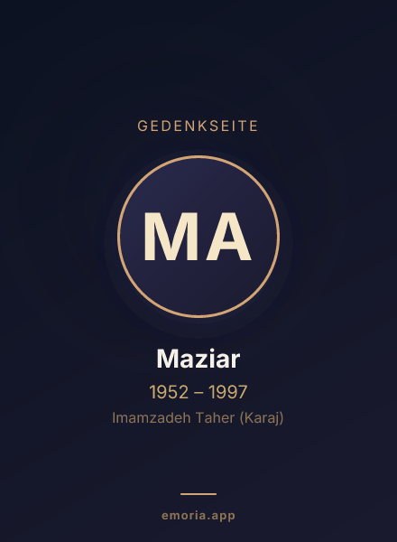 Gedenkportrait von Maziar