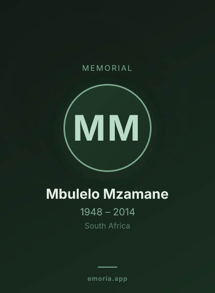 Memorial portrait of Mbulelo Mzamane