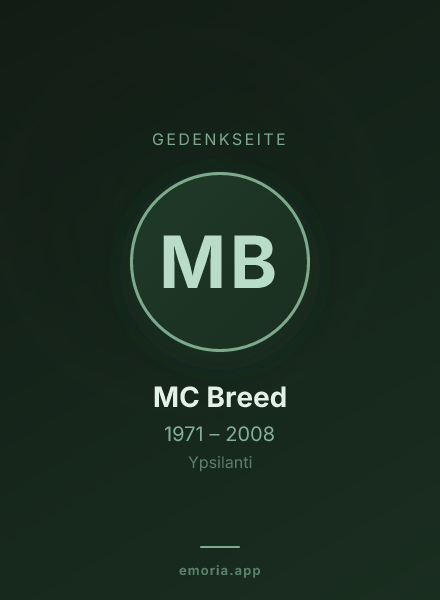 Gedenkportrait von MC Breed