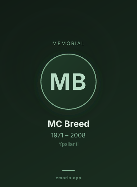 Memorial portrait of MC Breed