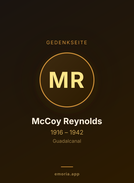 Gedenkportrait von McCoy Reynolds
