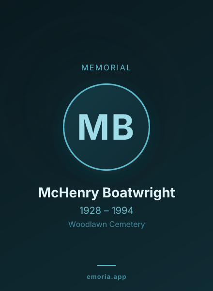 Memorial portrait of McHenry Boatwright