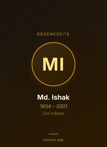 Gedenkportrait von Md. Ishak