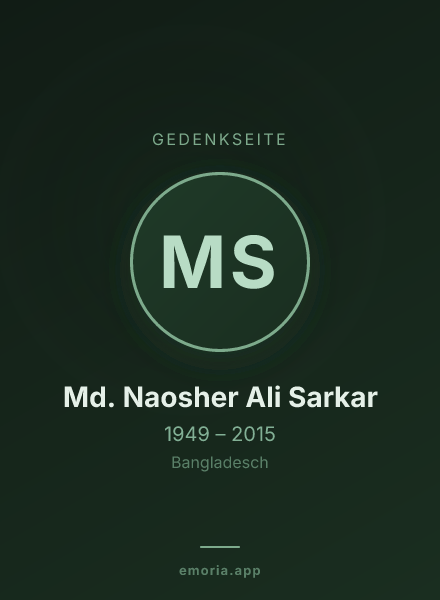 Gedenkportrait von Md. Naosher Ali Sarkar