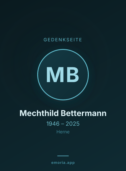 Gedenkportrait von Mechthild Bettermann