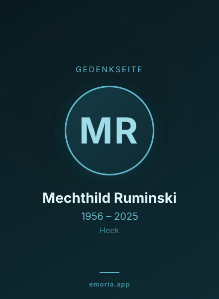 Gedenkportrait von Mechthild Ruminski