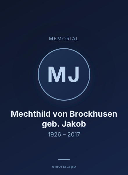 Memorial portrait of Mechthild von Brockhusen geb. Jakob