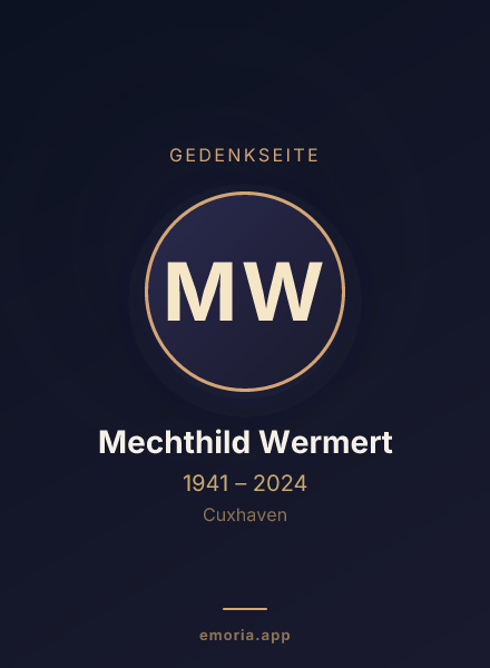 Gedenkportrait von Mechthild Wermert