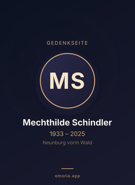 Gedenkportrait von Mechthilde Schindler