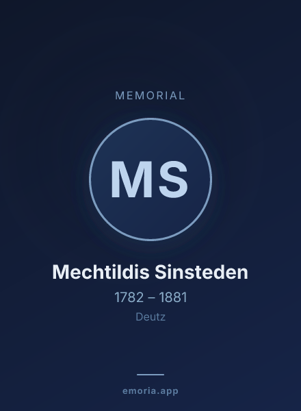 Memorial portrait of Mechtildis Sinsteden