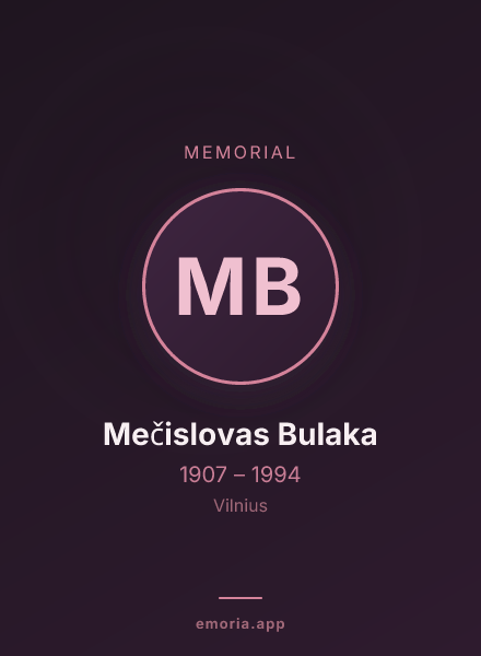 Memorial portrait of Mečislovas Bulaka