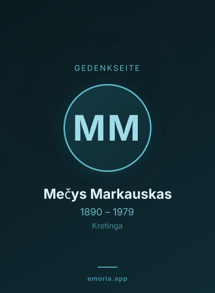 Gedenkportrait von Mečys Markauskas