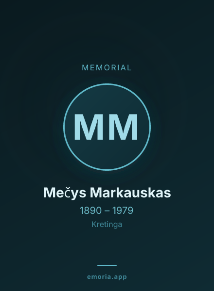 Memorial portrait of Mečys Markauskas