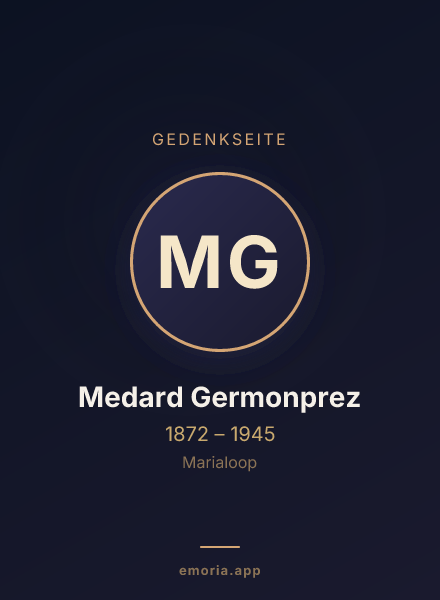 Gedenkportrait von Medard Germonprez