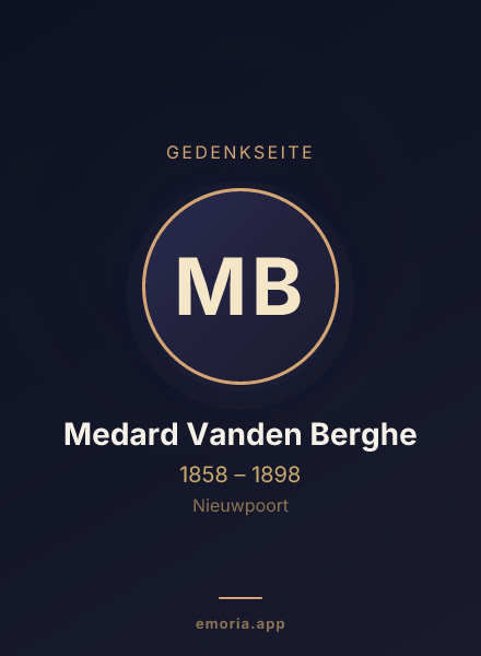 Gedenkportrait von Medard Vanden Berghe