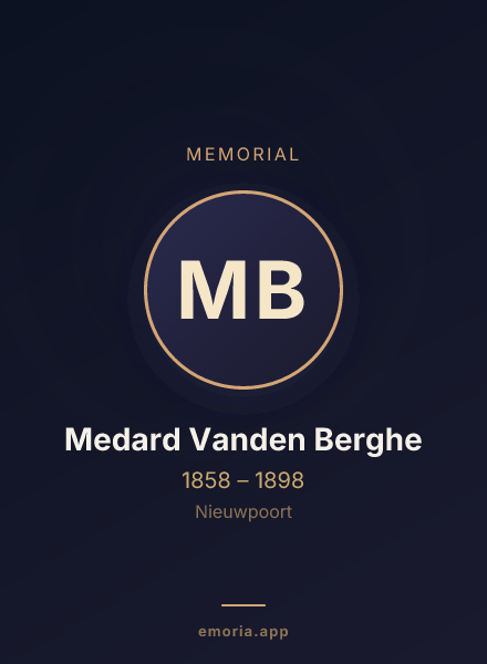 Memorial portrait of Medard Vanden Berghe