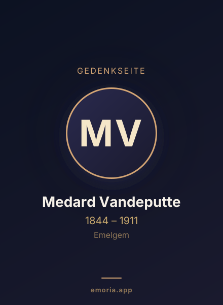 Gedenkportrait von Medard Vandeputte