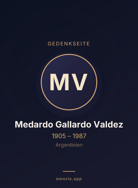 Gedenkportrait von Medardo Gallardo Valdez