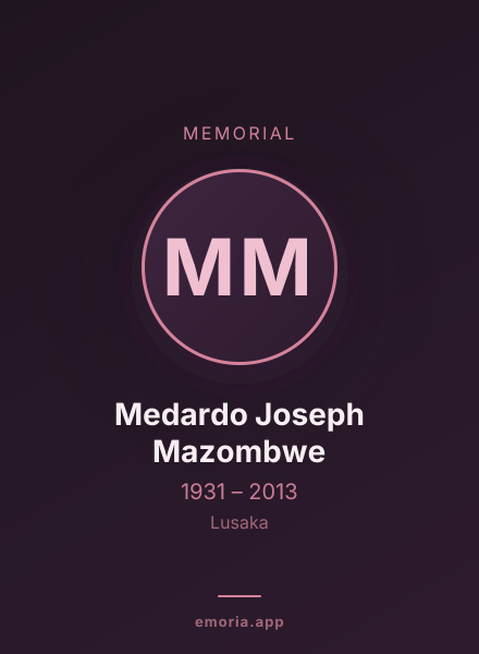 Memorial portrait of Medardo Joseph Mazombwe