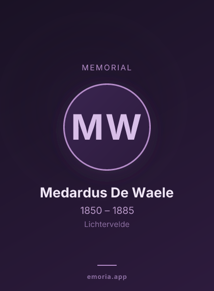 Memorial portrait of Medardus De Waele