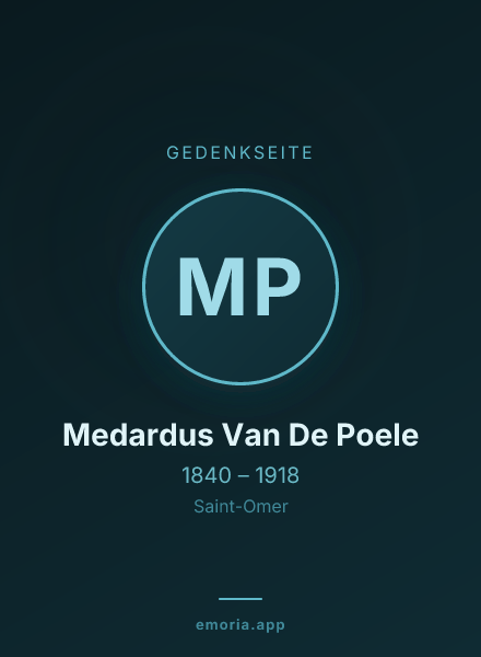 Gedenkportrait von Medardus Van De Poele