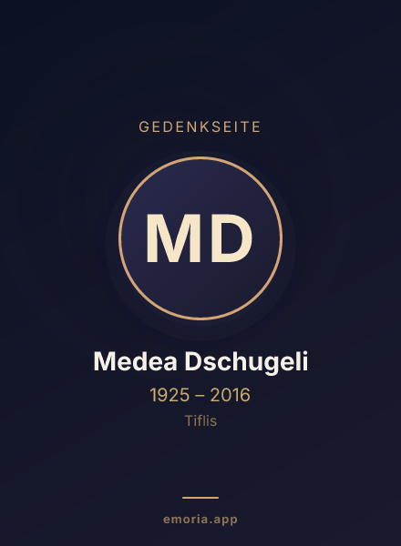 Gedenkportrait von Medea Dschugeli