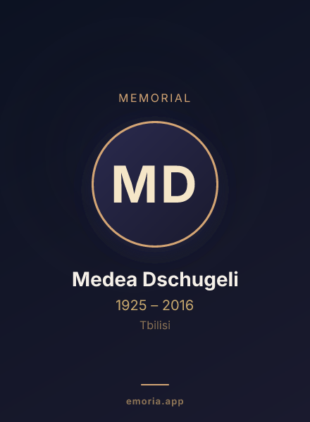 Memorial portrait of Medea Dschugeli