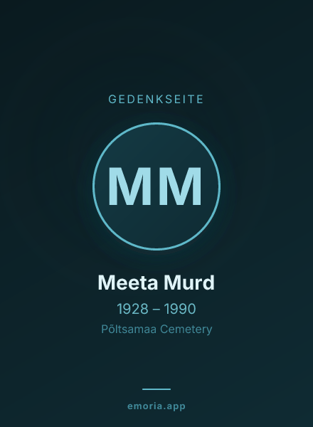 Gedenkportrait von Meeta Murd