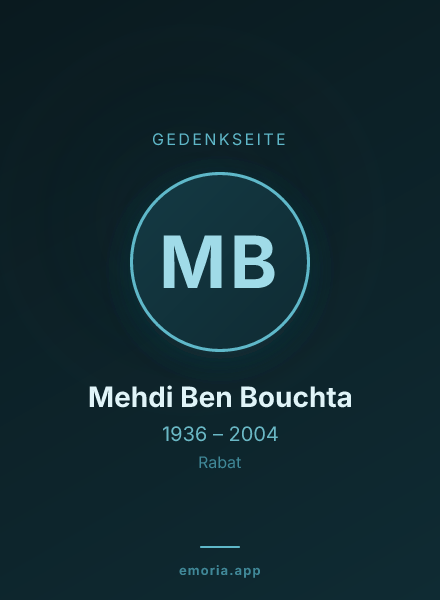 Gedenkportrait von Mehdi Ben Bouchta