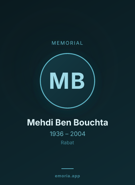 Memorial portrait of Mehdi Ben Bouchta