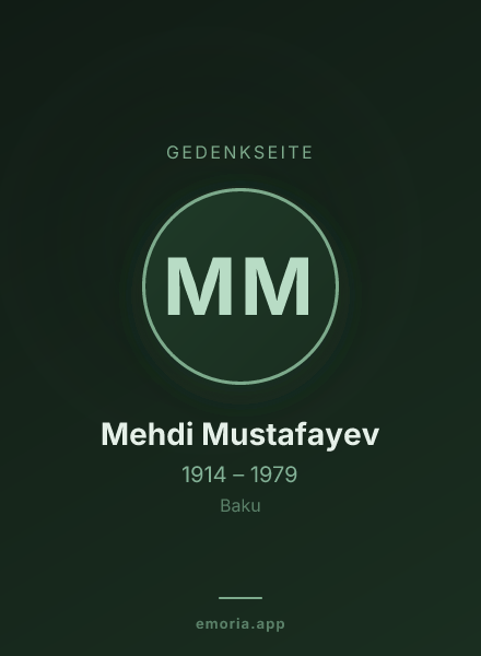 Gedenkportrait von Mehdi Mustafayev