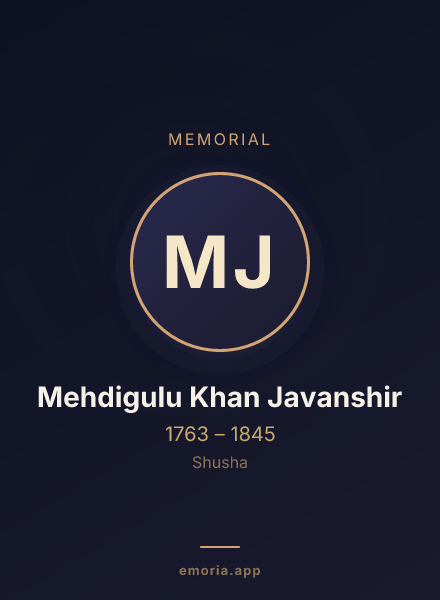 Memorial portrait of Mehdigulu Khan Javanshir