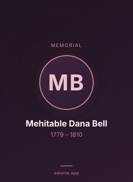 Memorial portrait of Mehitable Dana Bell