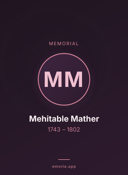 Memorial portrait of Mehitable Mather