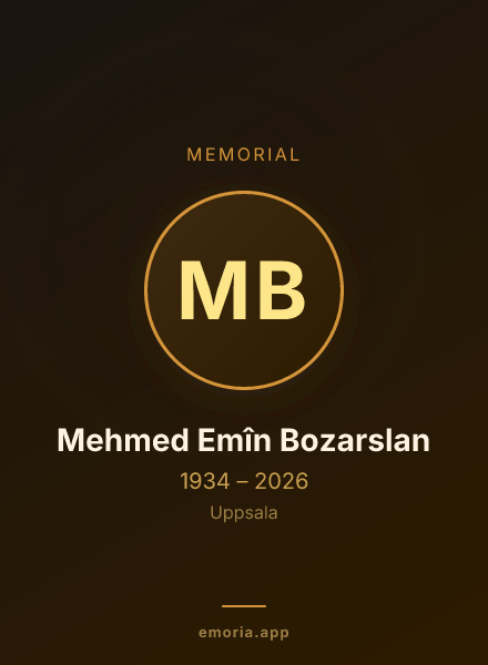 Memorial portrait of Mehmed Emîn Bozarslan