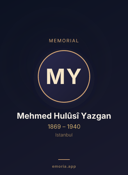 Memorial portrait of Mehmed Hulûsî Yazgan