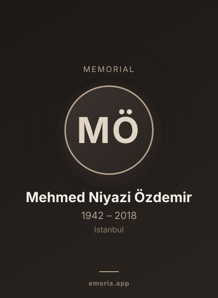 Memorial portrait of Mehmed Niyazi Özdemir