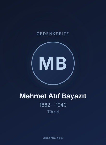 Gedenkportrait von Mehmet Atıf Bayazıt