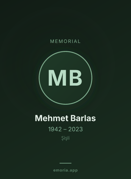 Memorial portrait of Mehmet Barlas