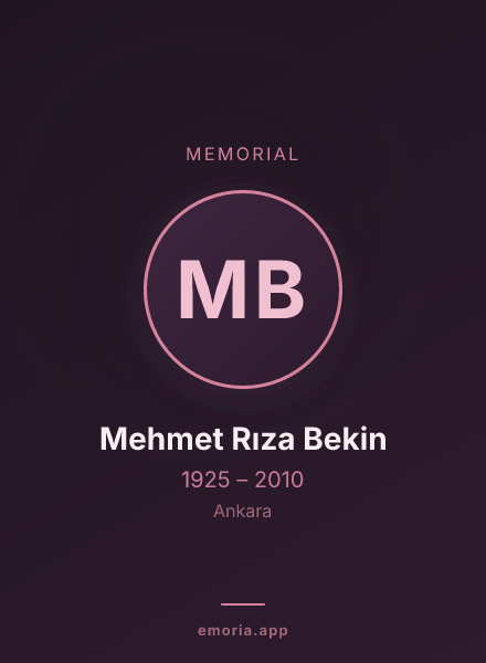 Memorial portrait of Mehmet Rıza Bekin