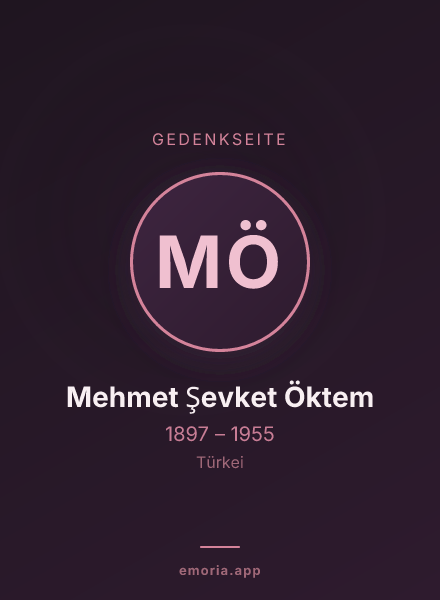 Gedenkportrait von Mehmet Şevket Öktem
