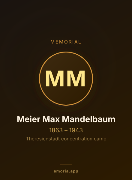 Memorial portrait of Meier Max Mandelbaum