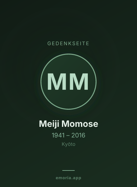 Gedenkportrait von Meiji Momose