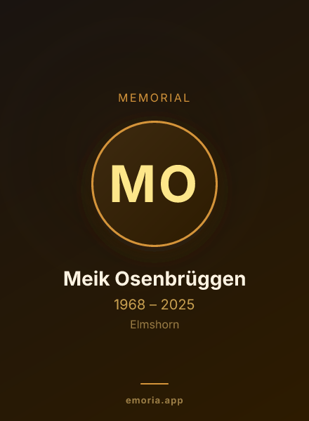 Memorial portrait of Meik Osenbrüggen